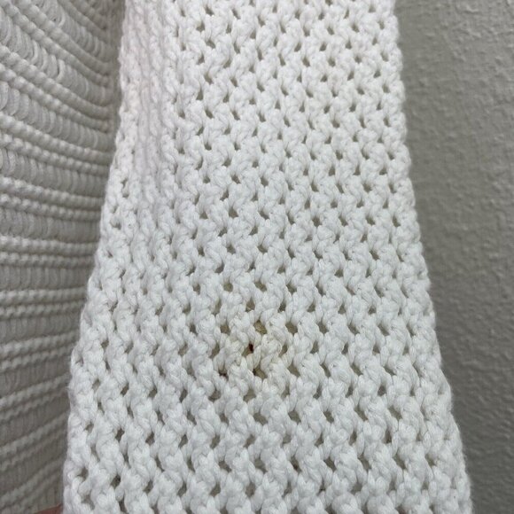 Rag & Bone Knit Cotton Jumper Crewneck Sweater Pullover White size Medium - Picture 5 of 8